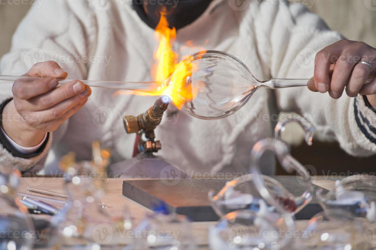 glass working hands photo