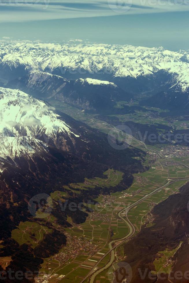 Alps near Innsbruck Aerial View photo