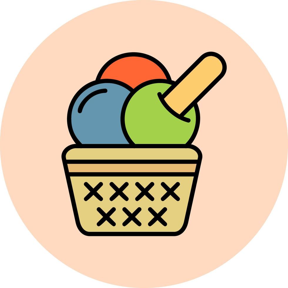 Cup Ice Cream Vector Icon