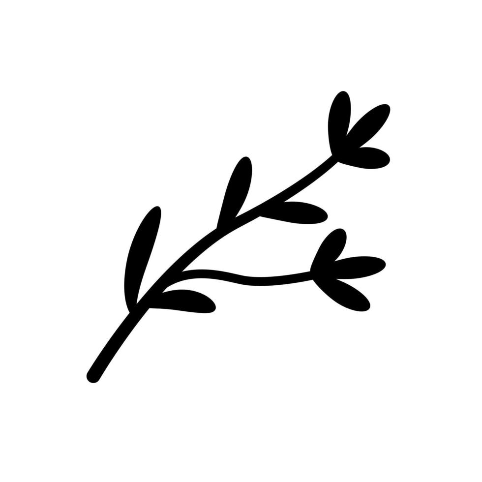 Hand drawn sketch leaf isolated on white background. Simple doodle style. vector