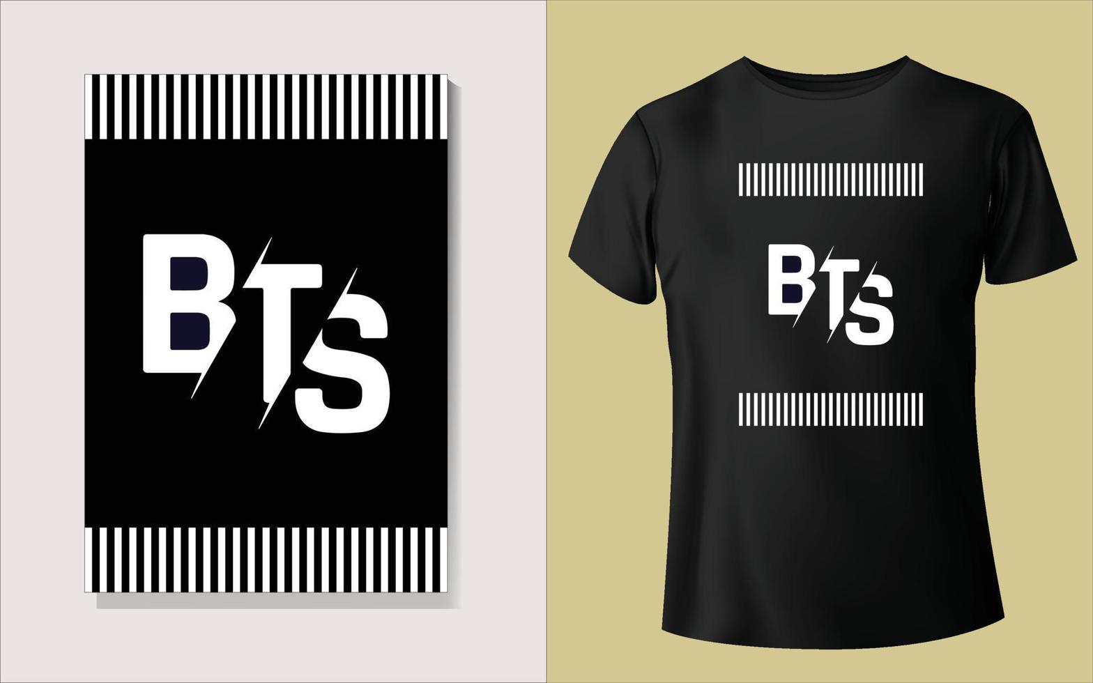 Black and white background Tee shirt Design vector