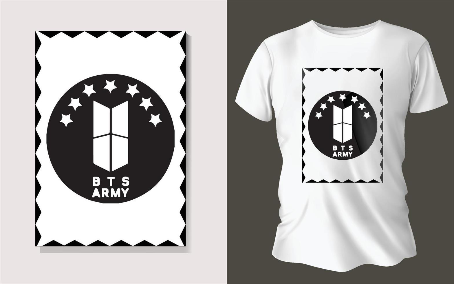 Black and white background Tee shirt Design vector
