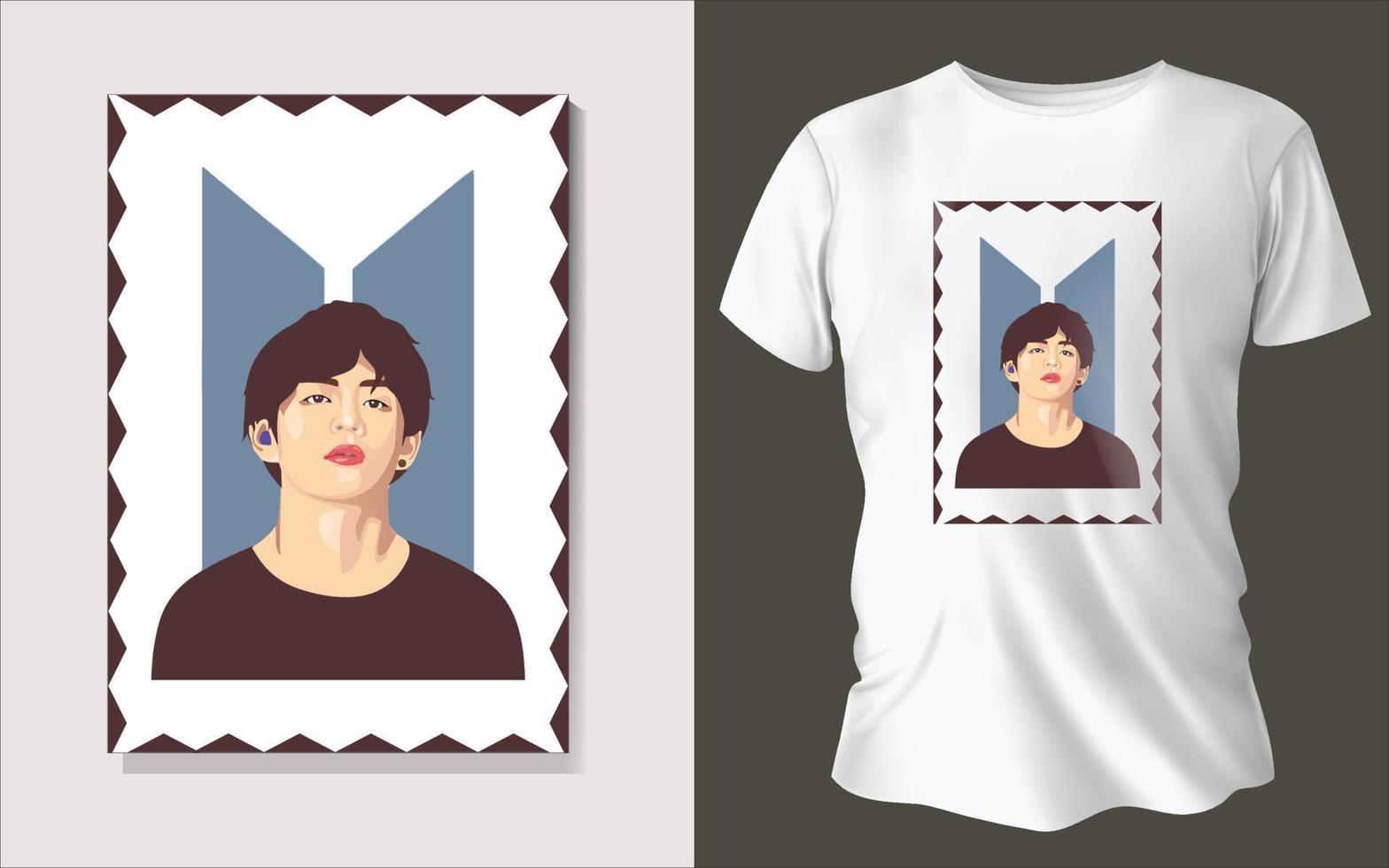 Black and white background Tee shirt Design vector