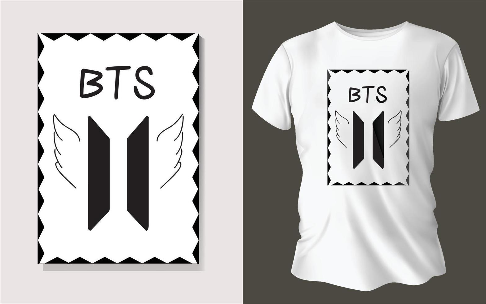 Black and white background Tee shirt Design vector