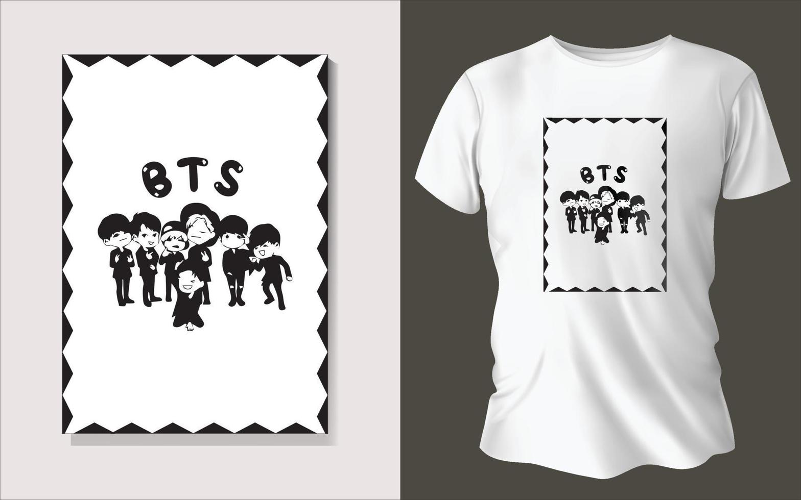 Black and white background Tee shirt Design vector