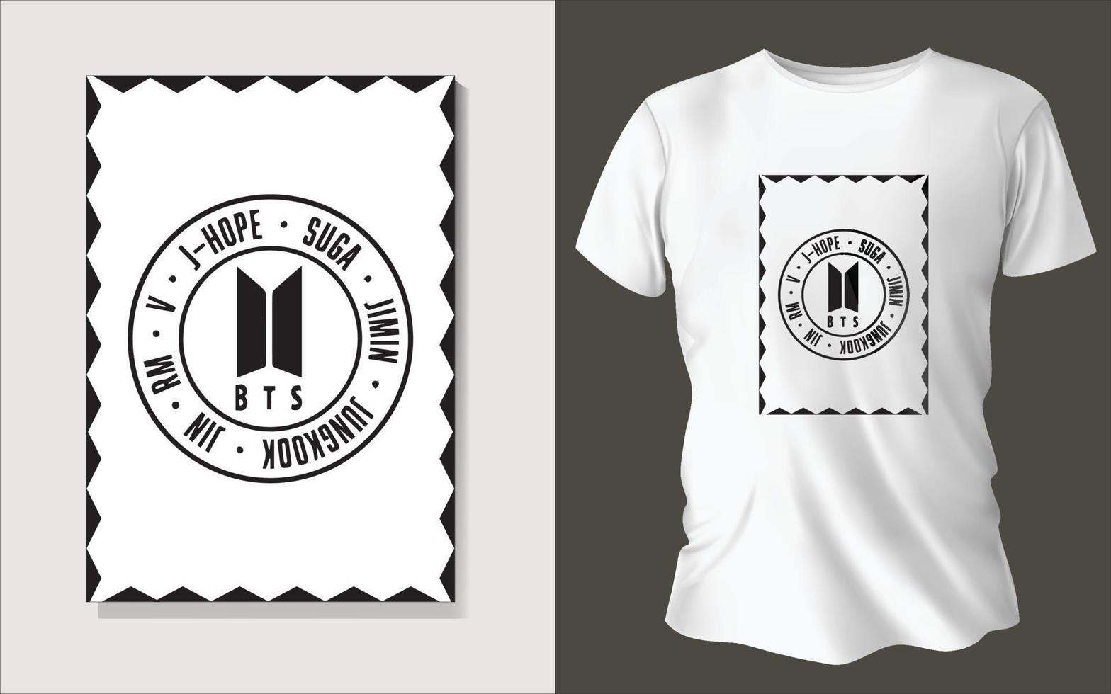 Black and white background Tee shirt Design vector