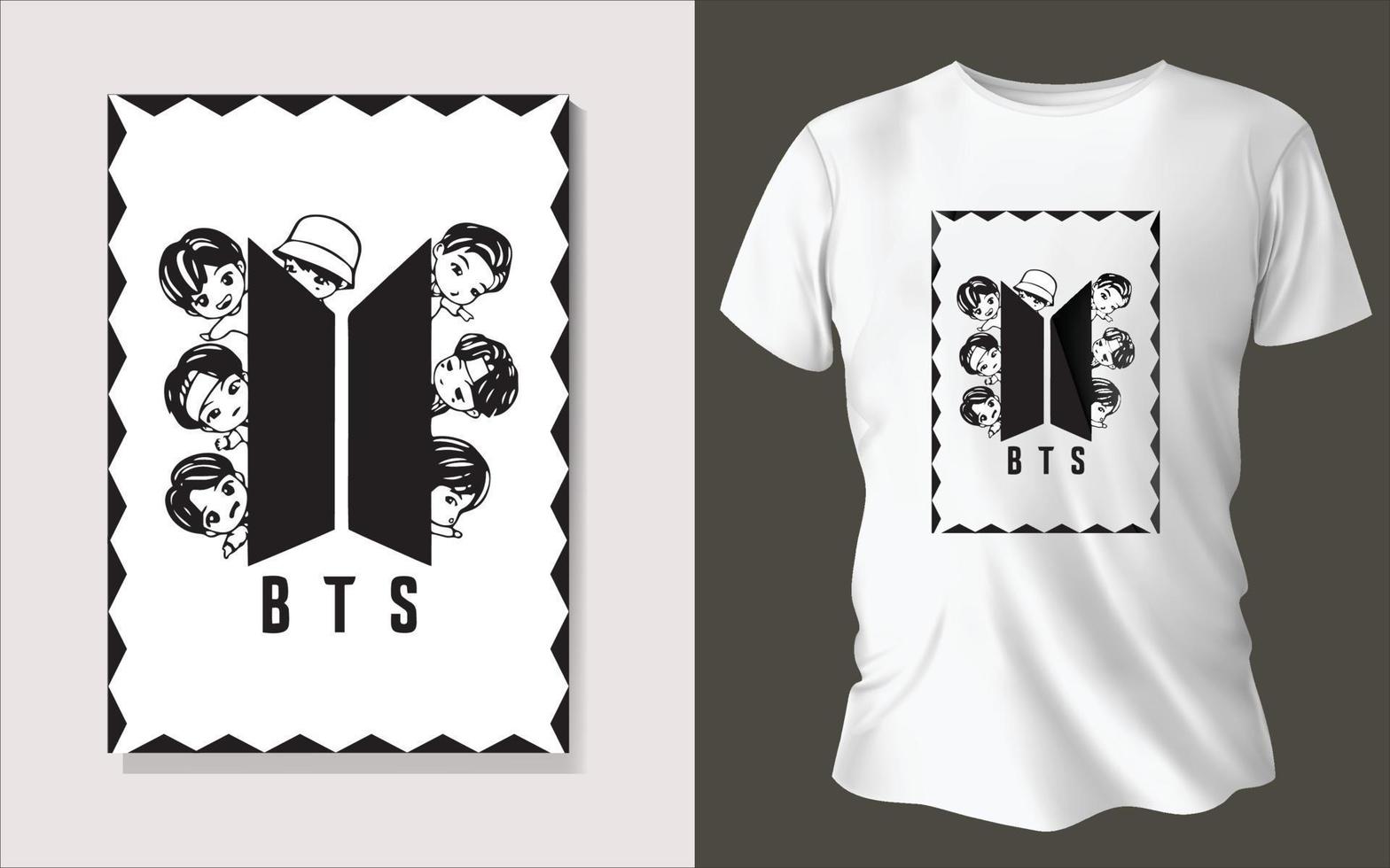 Black and white background Tee shirt Design vector