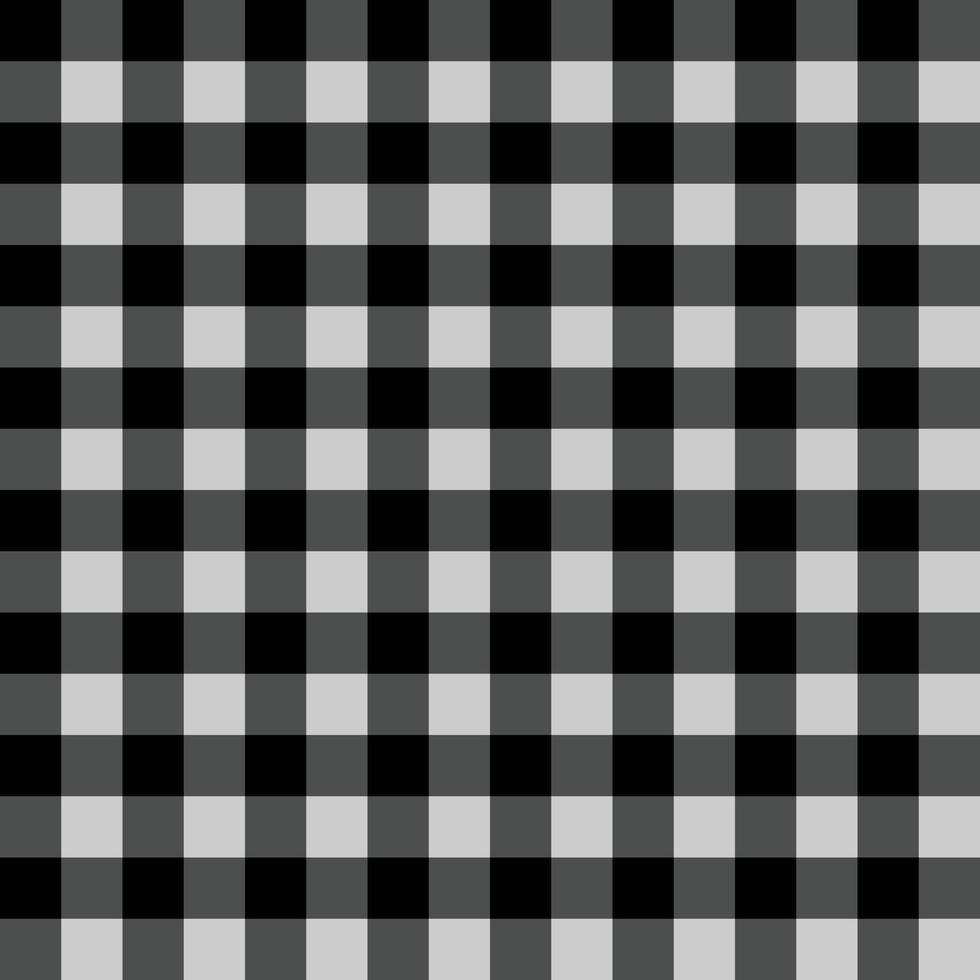 Seamless Gray And Black Gingham Pattern vector