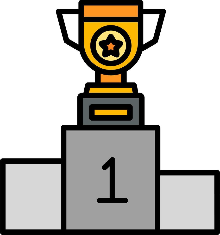 ganador podio vector icono