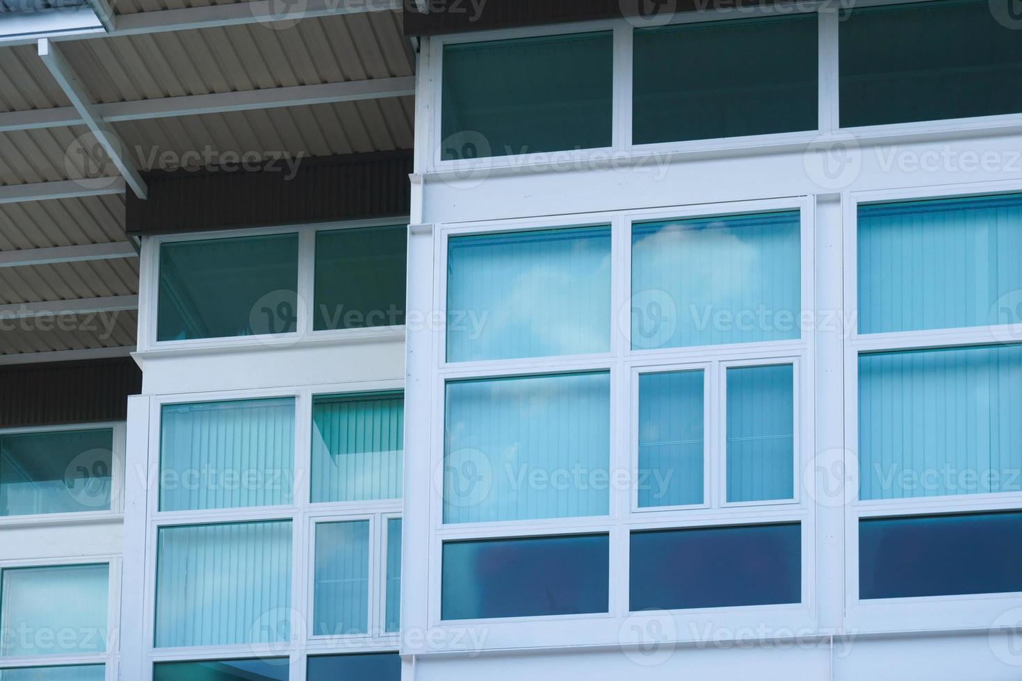 Modern office buildings with big glass windows photo