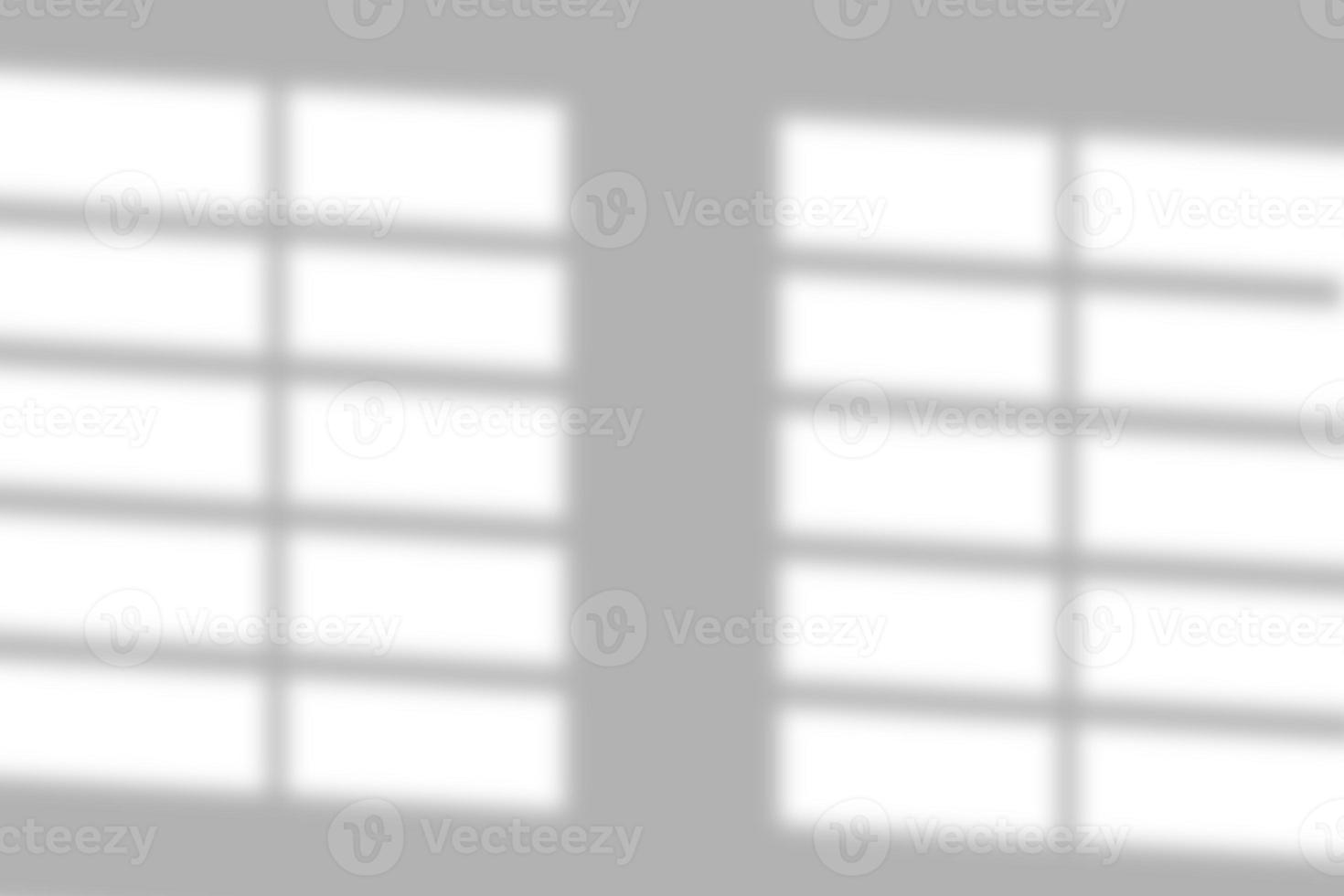 Realistic window light and shadow. Shadow overlay effect. Long shadow light on wall. Scenes of natural lighting photo