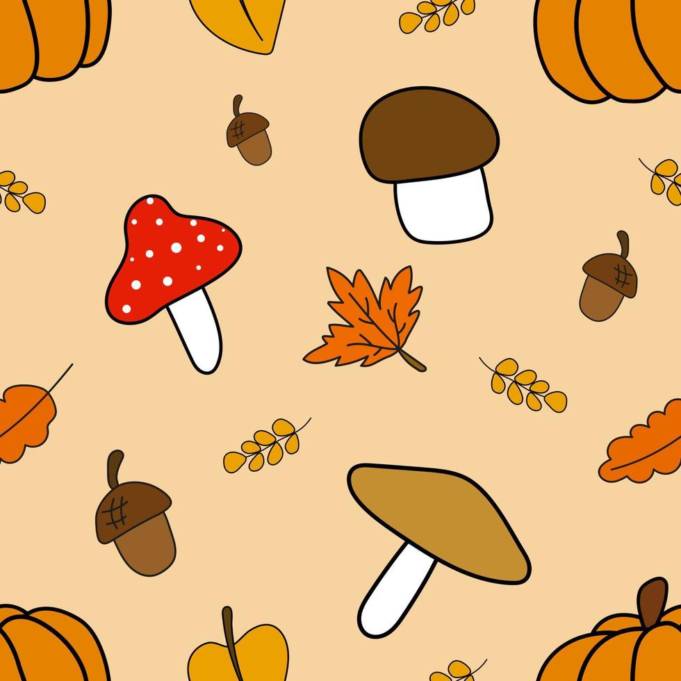 Seamless pattern autumn decoration design. Healthy farm healthy food. Autumn decoration. Organic fruit. vector