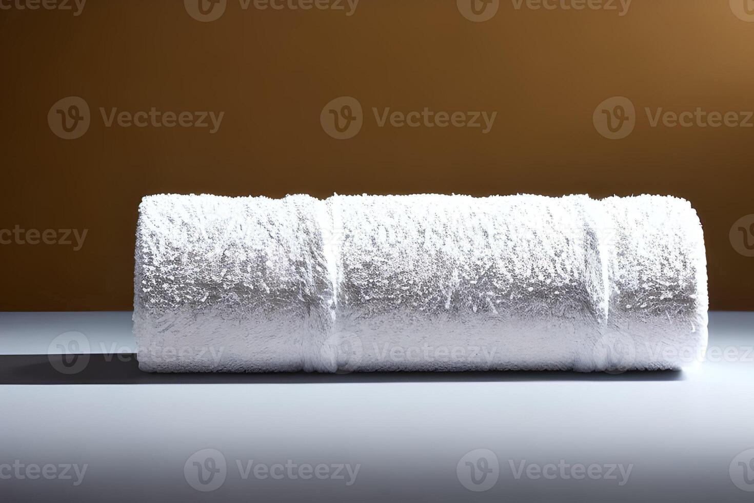 Clean white color folded towel nice and tidy for fitness, bath, swimming, massage and spa marketing background and design material. photo