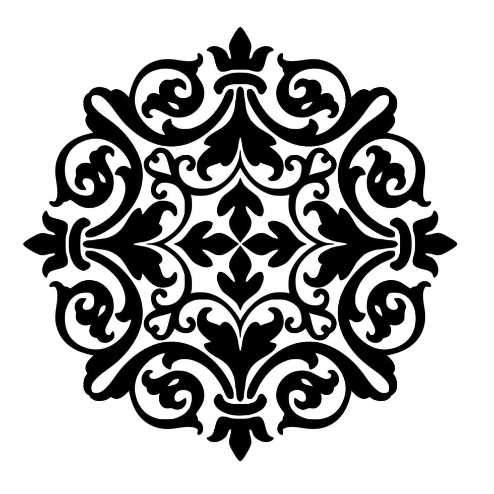 Abstract retro pattern round shape vector