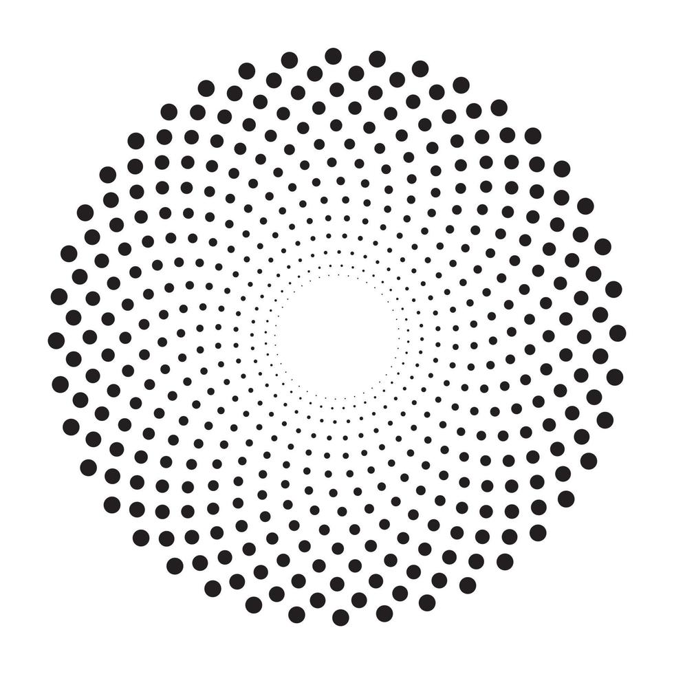 Abstract circle consisting of many dots vector