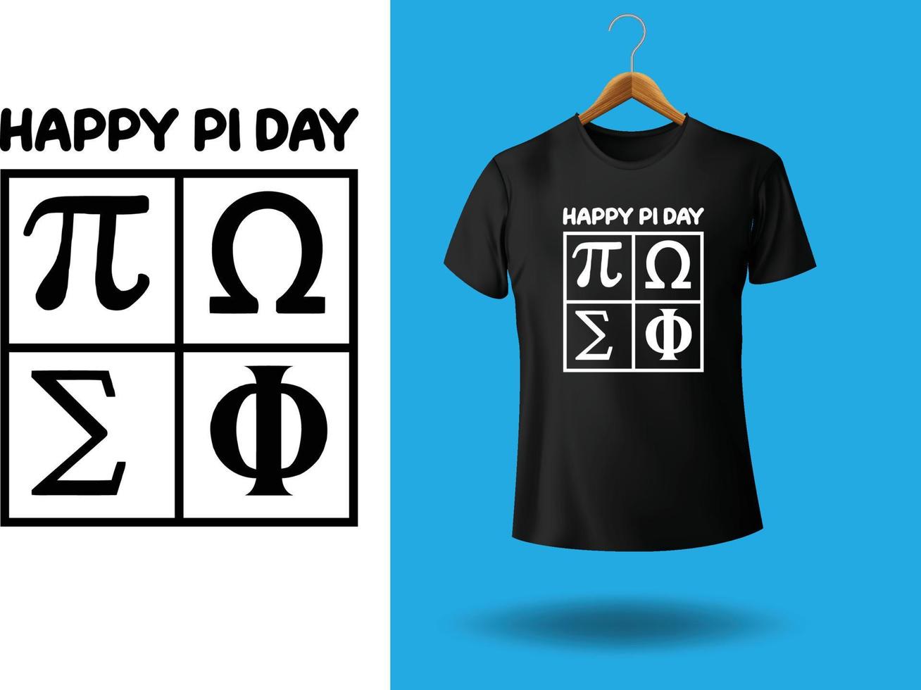 Pi day t shirt design vector