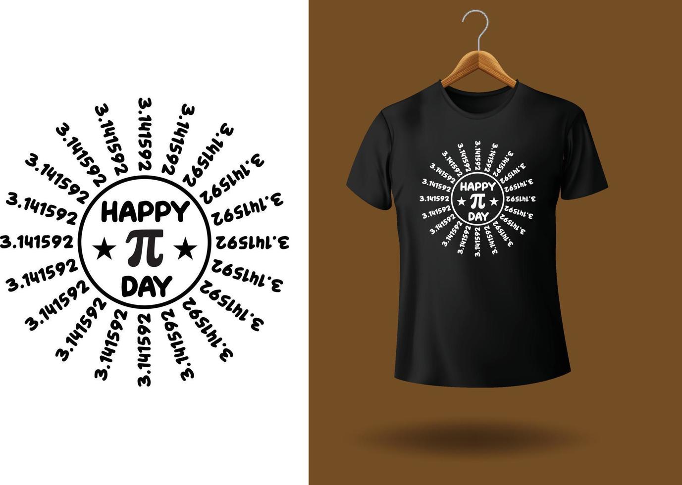 diseño de camiseta del día pi vector