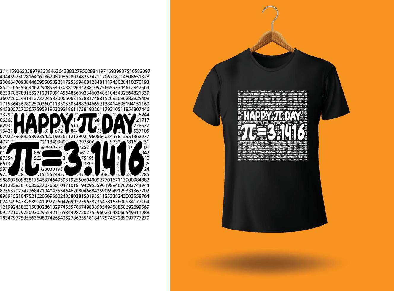 Pi day t shirt design vector