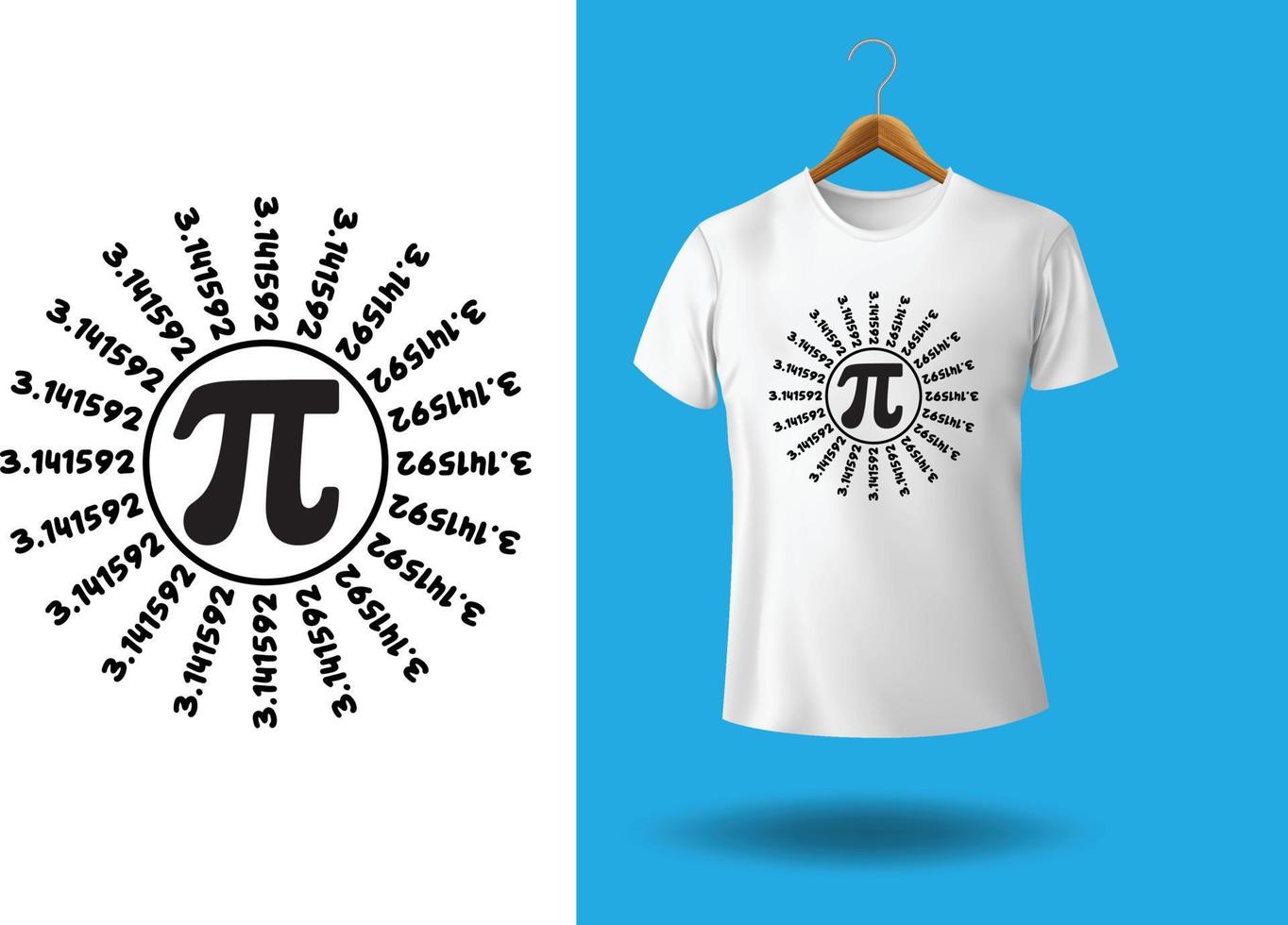 Pi day t shirt design vector