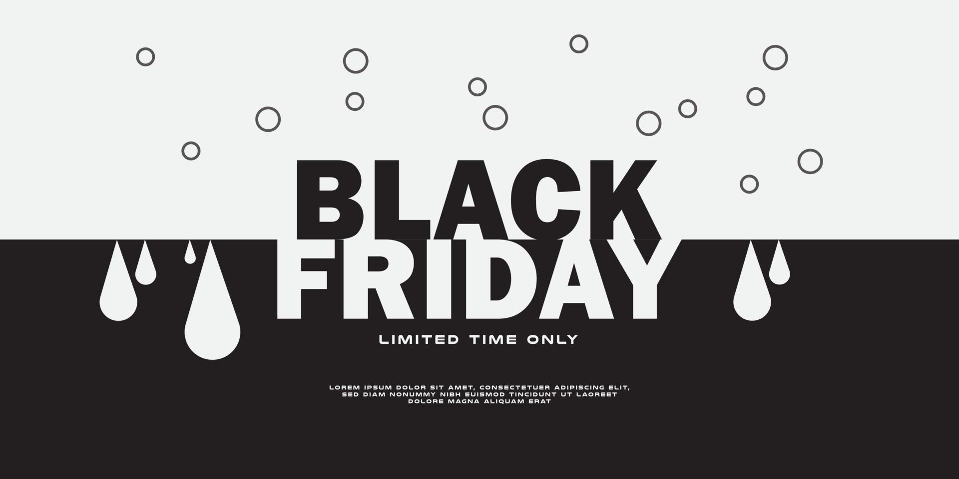 Banners black friday limited time only monochrome style vector