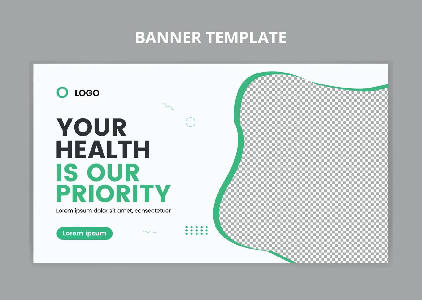 Medical Health care web banner template. for web banner ads. video thumbnail for Medical healthcare and web banner template. Dental clinic social media health service vector layout.