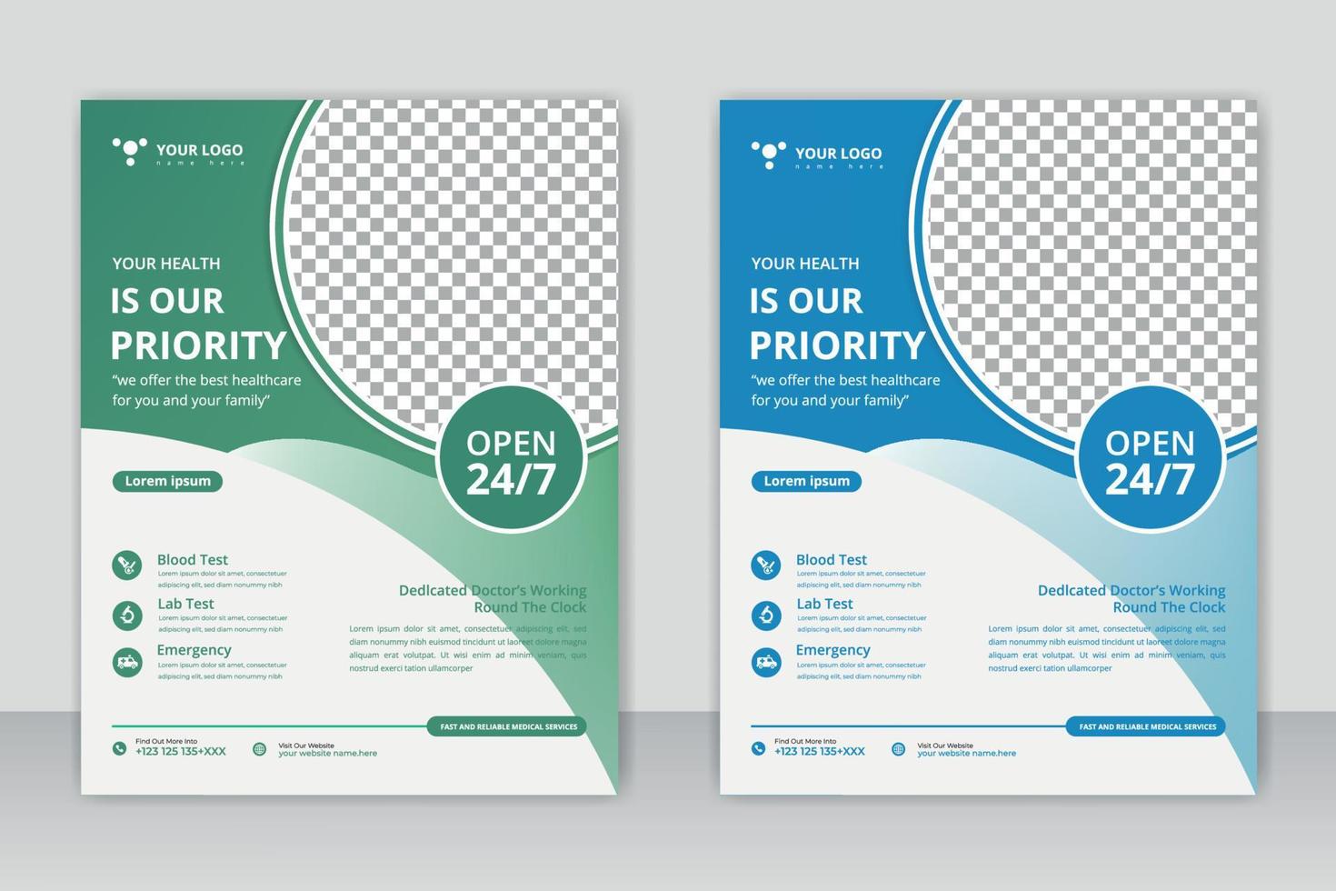 Healthcare cover a4 template design and flat icons for a report and medical brochure design, flyer, leaflets decoration for printing and presentation vector. vector