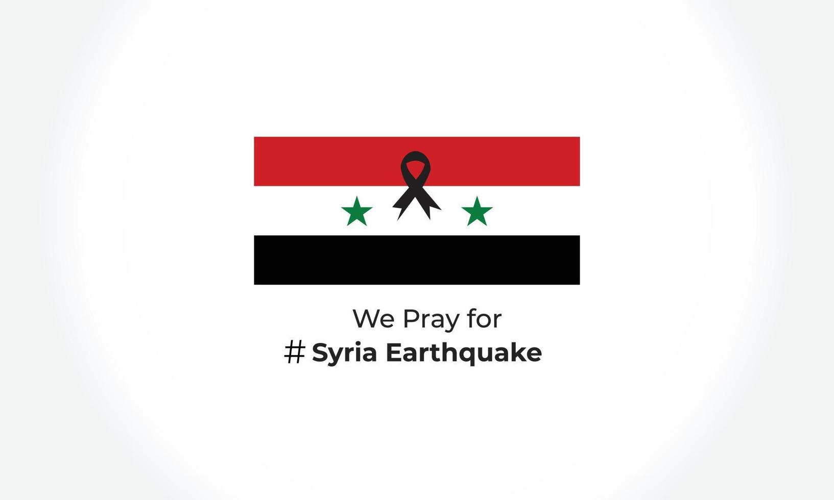 pray for syria earthquake syria national flag and map illustration Earthquake tragedy in syria background. syria earthquake disaster February 5, 2023 vector