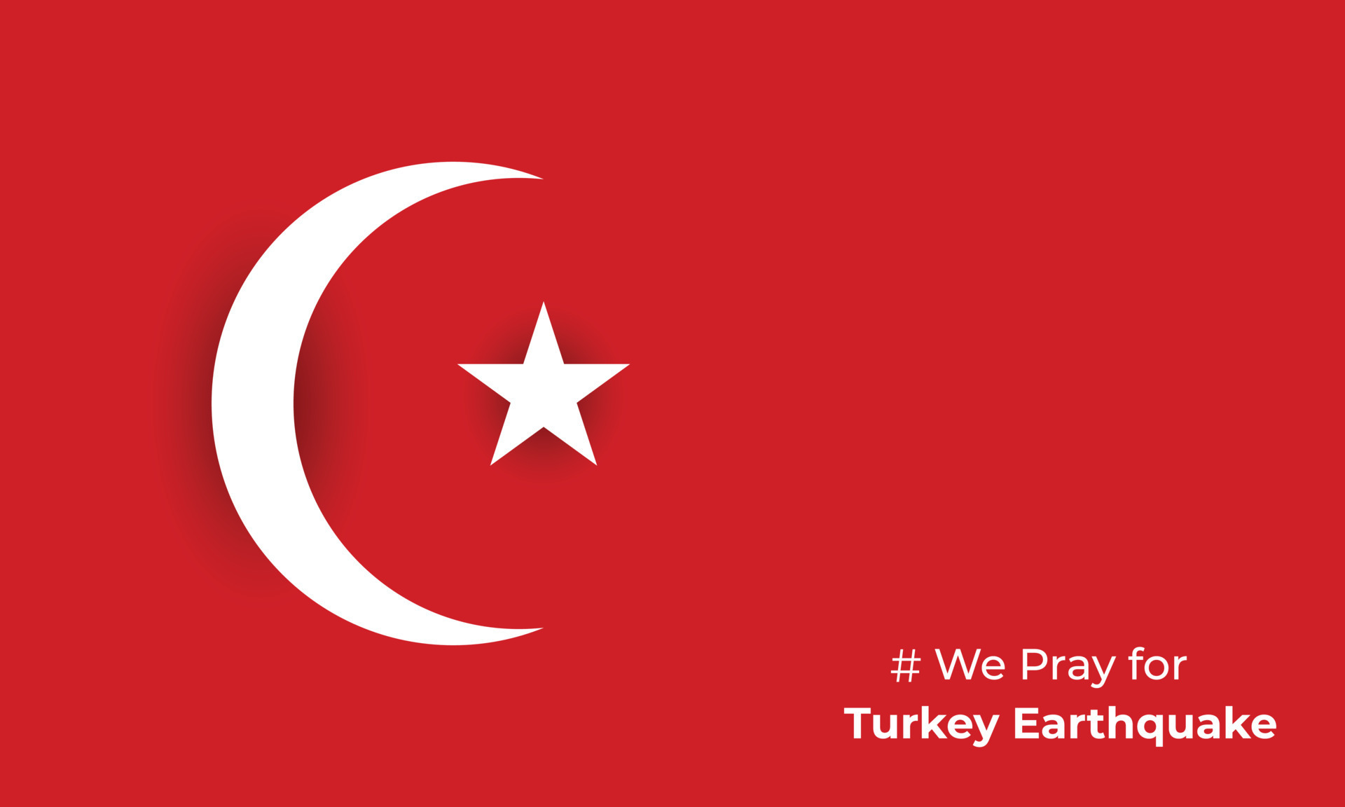 pray for turkey earthquake turkey national flag and map illustration