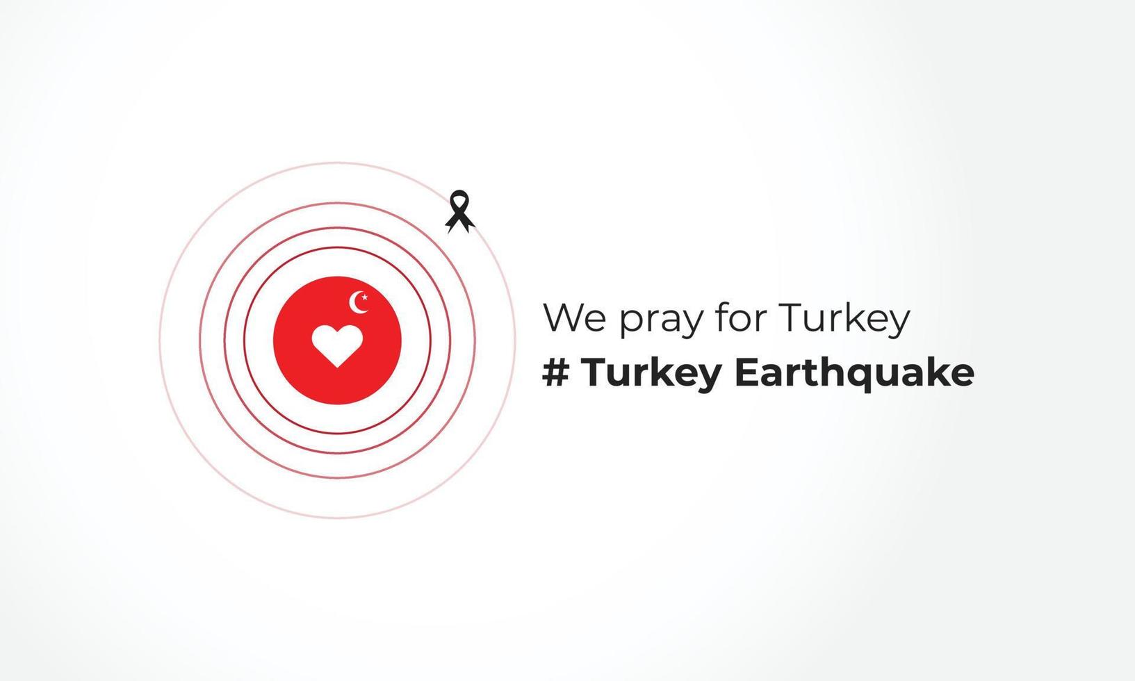 pray for turkey earthquake turkey national flag and map illustration Earthquake tragedy in Turkey background. Turkey earthquake disaster February 5, 2023 vector