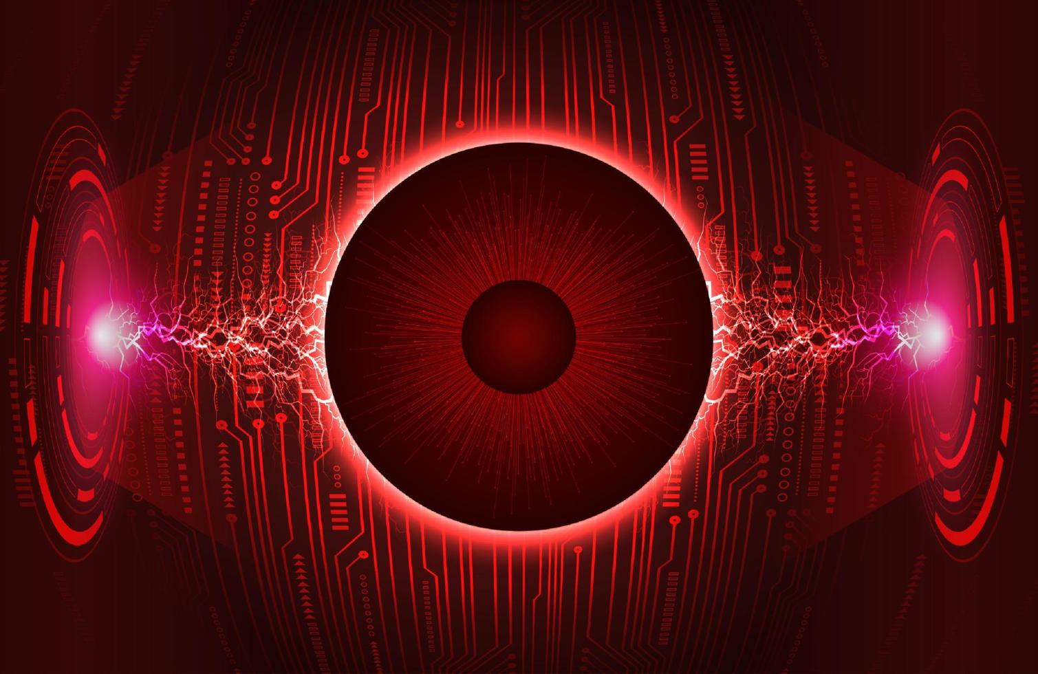 Modern Eye Holograph on Technology Background vector
