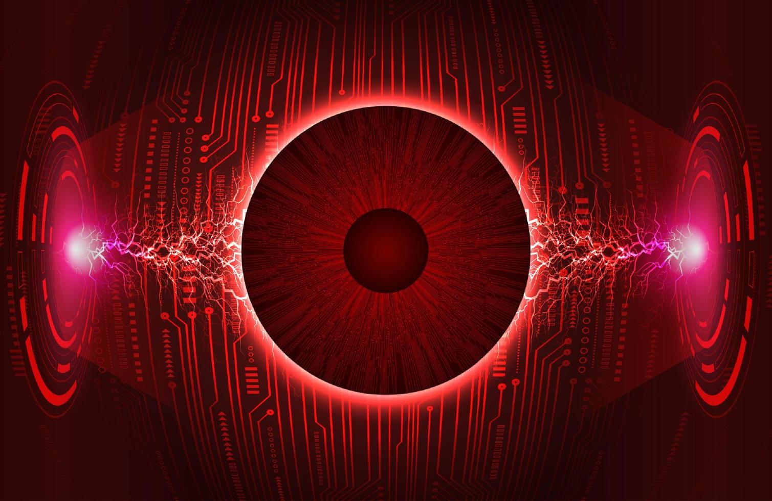 Modern Eye Holograph on Technology Background vector