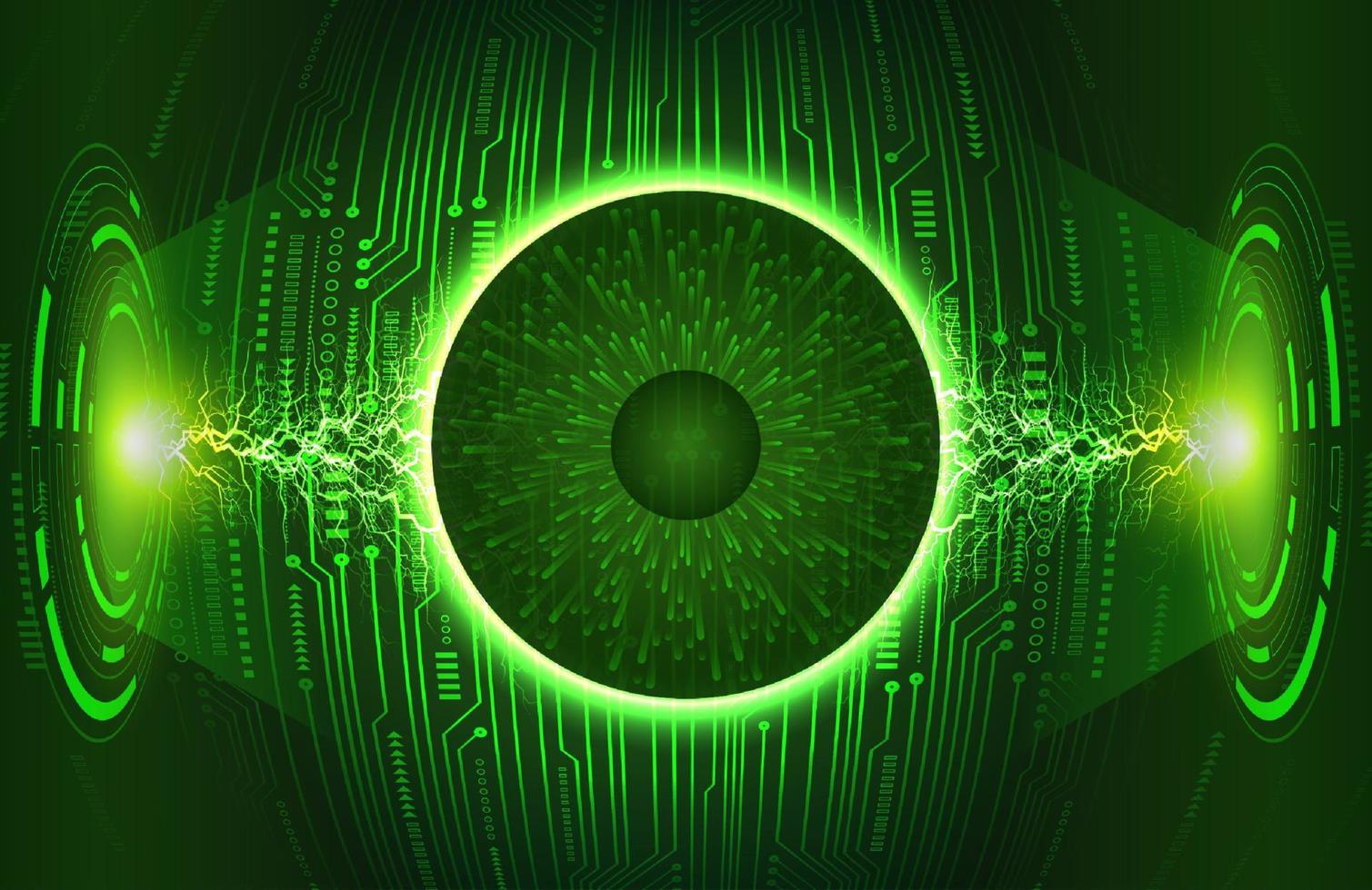 Modern Eye Holograph on Technology Background vector