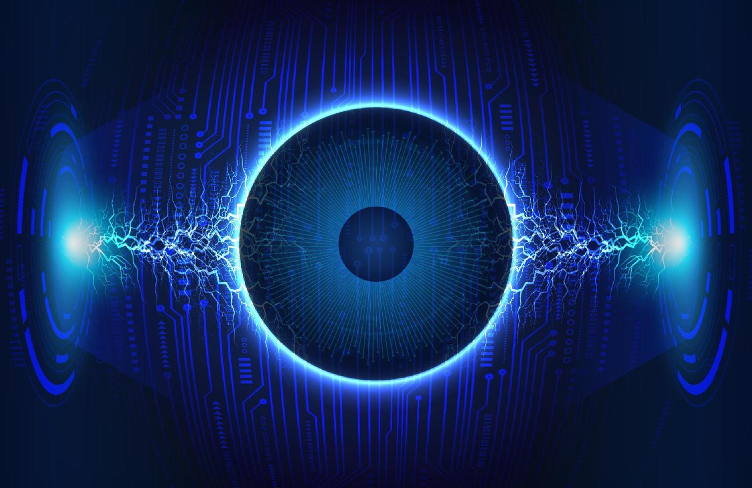 Modern Eye Holograph on Technology Background vector