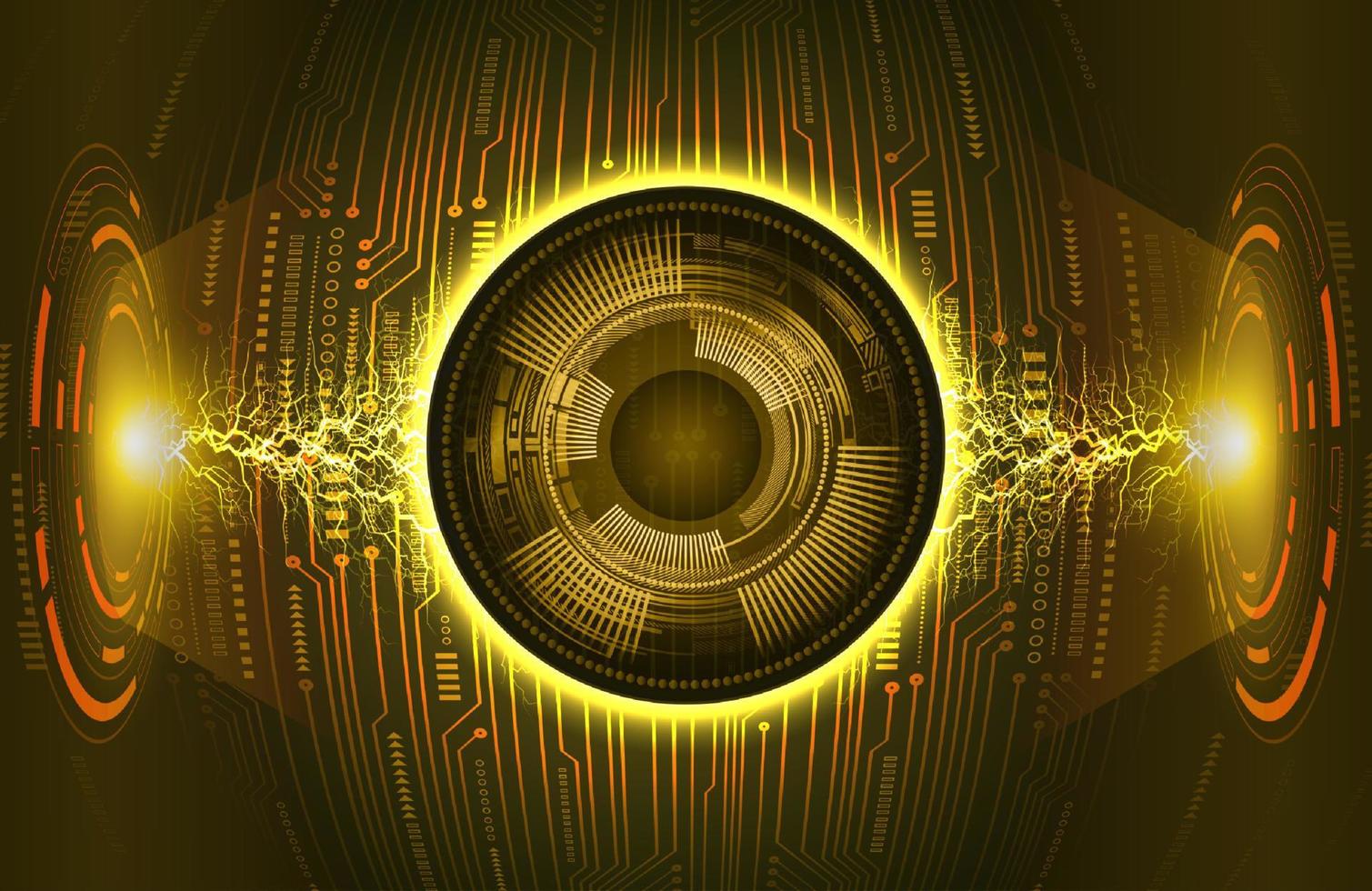 Modern Eye Holograph on Technology Background vector
