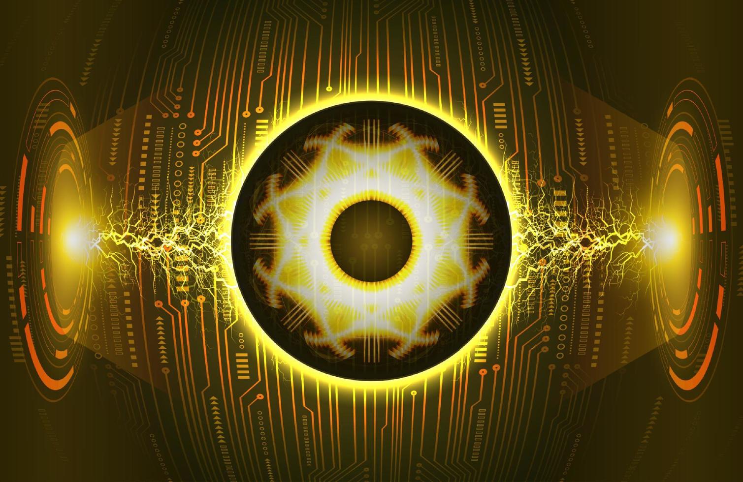 Modern Eye Holograph on Technology Background vector