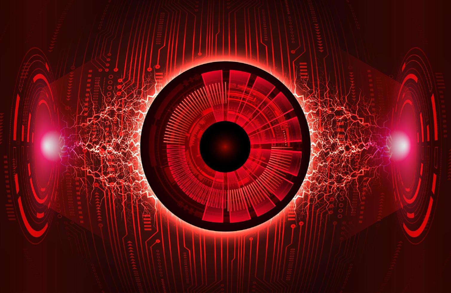Modern Eye Holograph on Technology Background vector