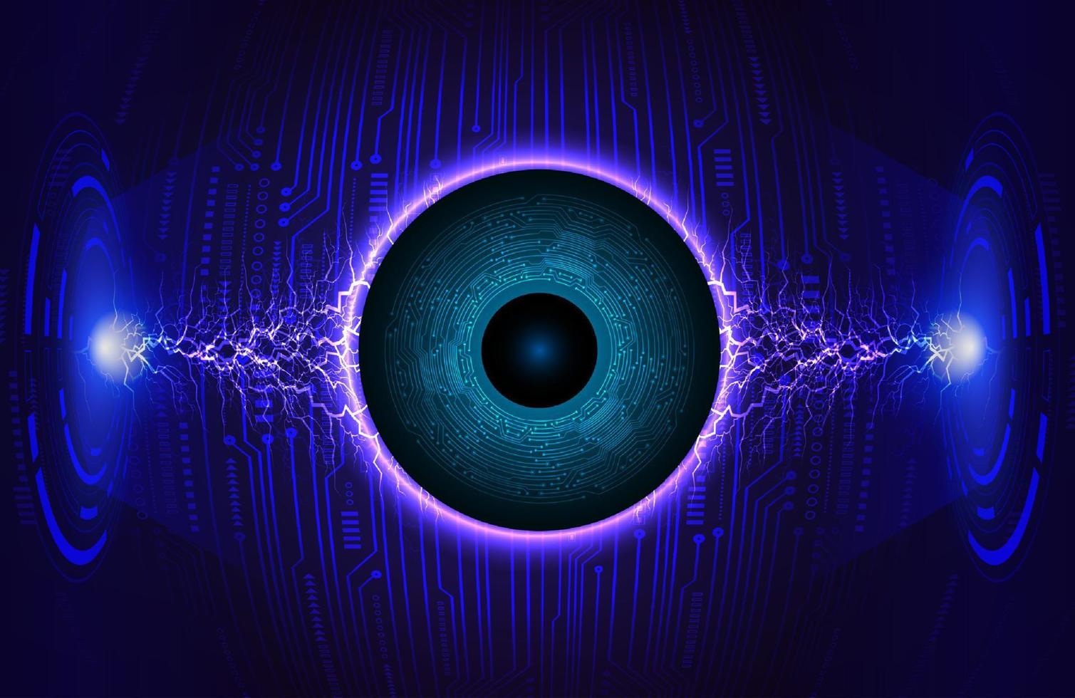 Modern Eye Holograph on Technology Background vector