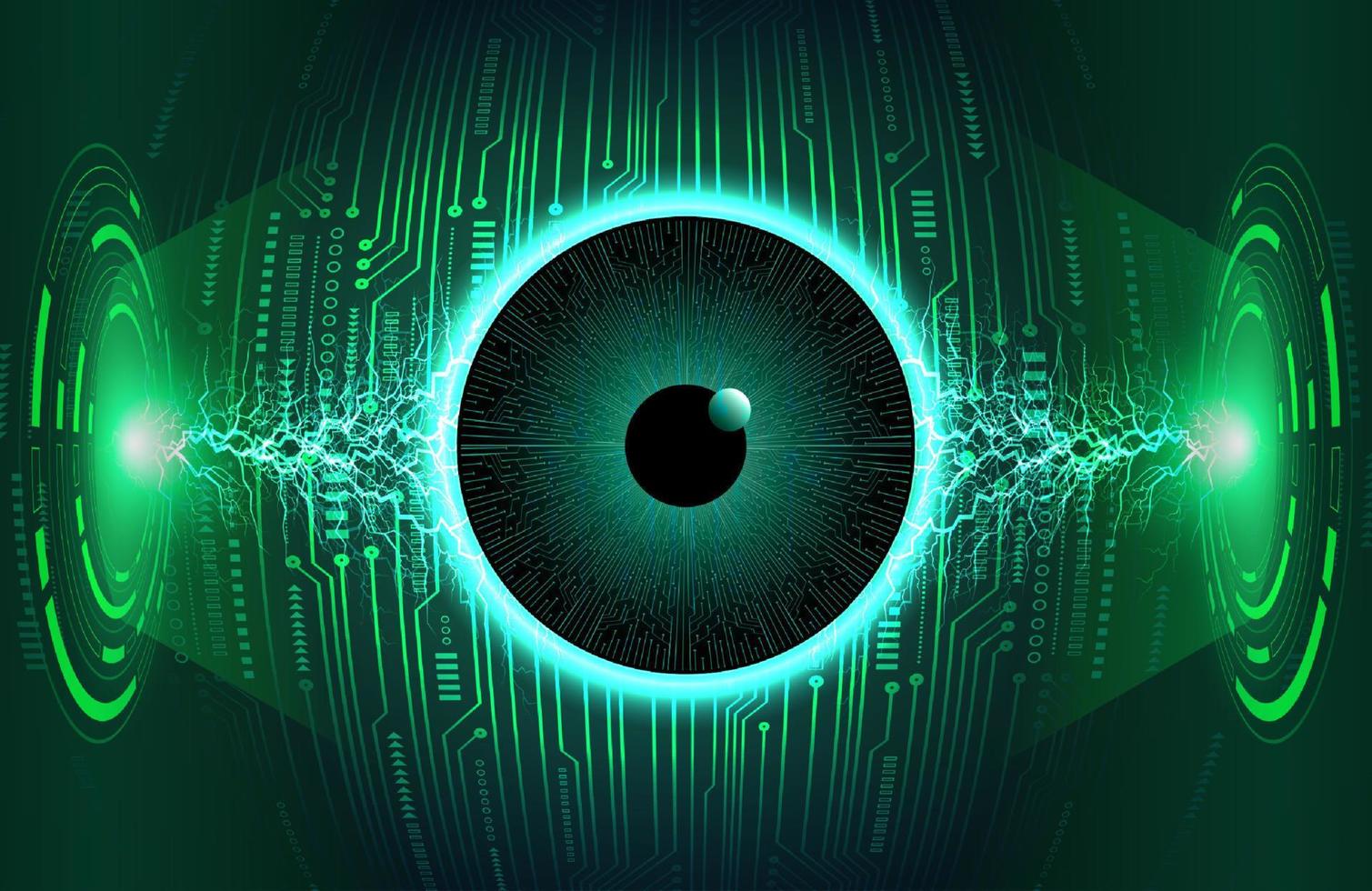 Modern Eye Holograph on Technology Background vector