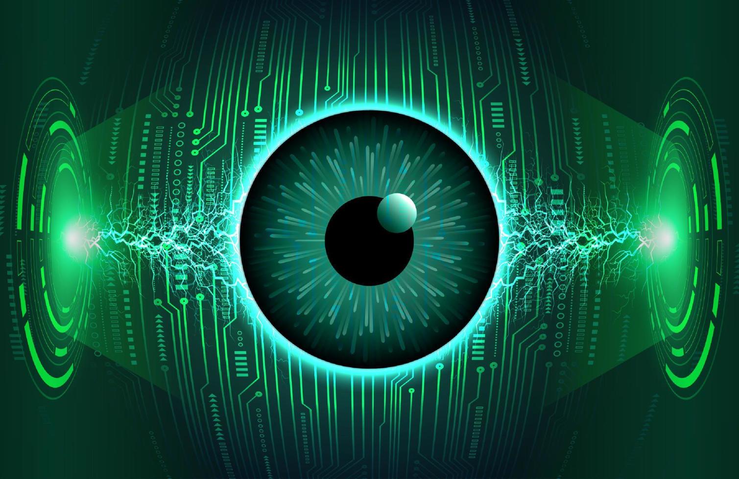 Modern Eye Holograph on Technology Background vector