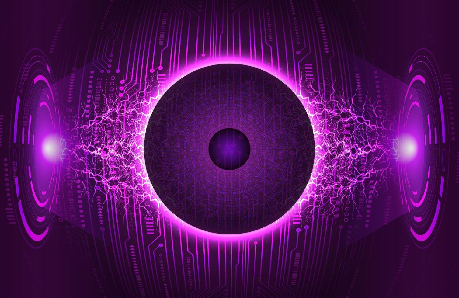Modern Eye Holograph on Technology Background vector