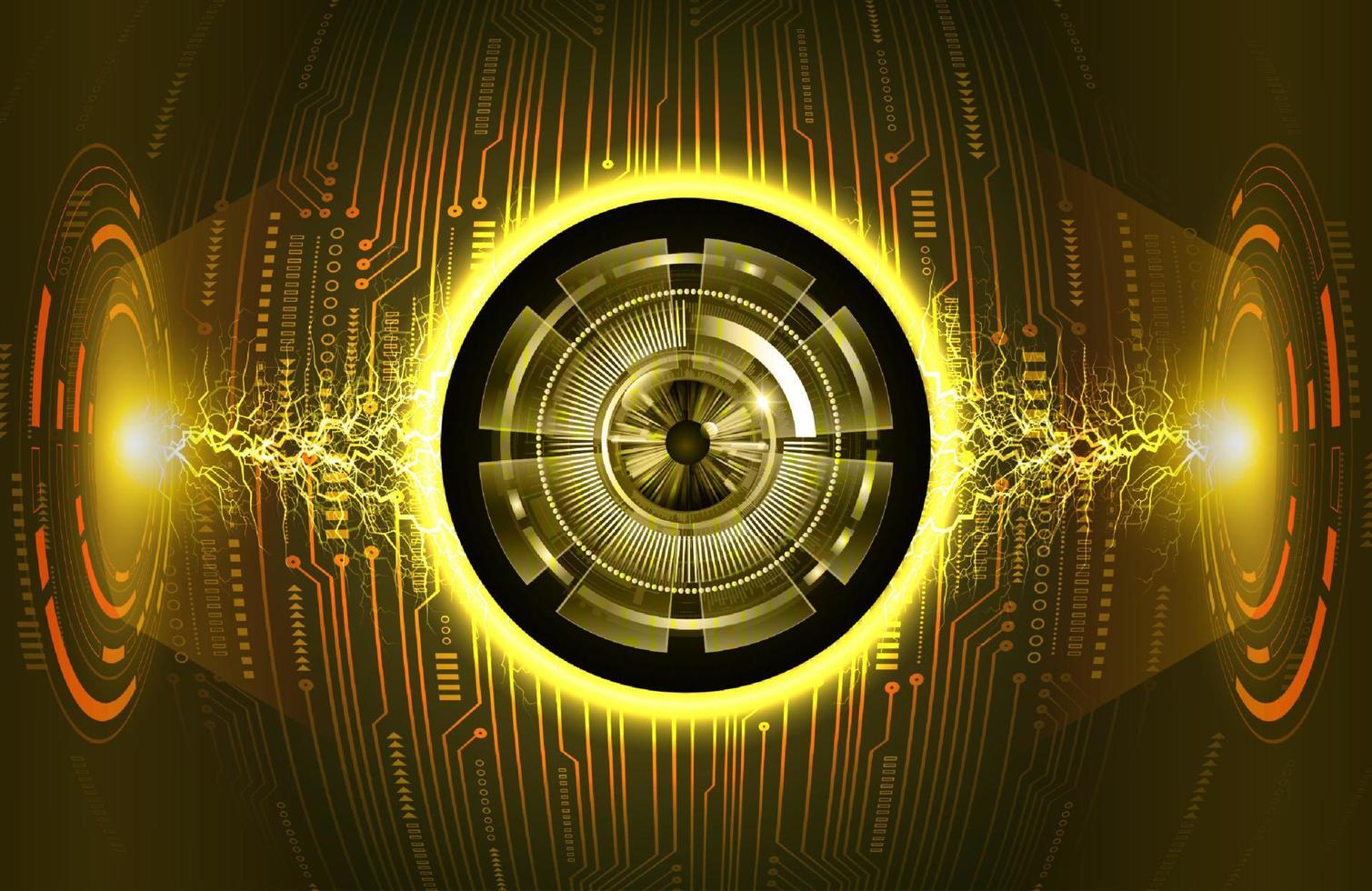 Modern Eye Holograph on Technology Background vector