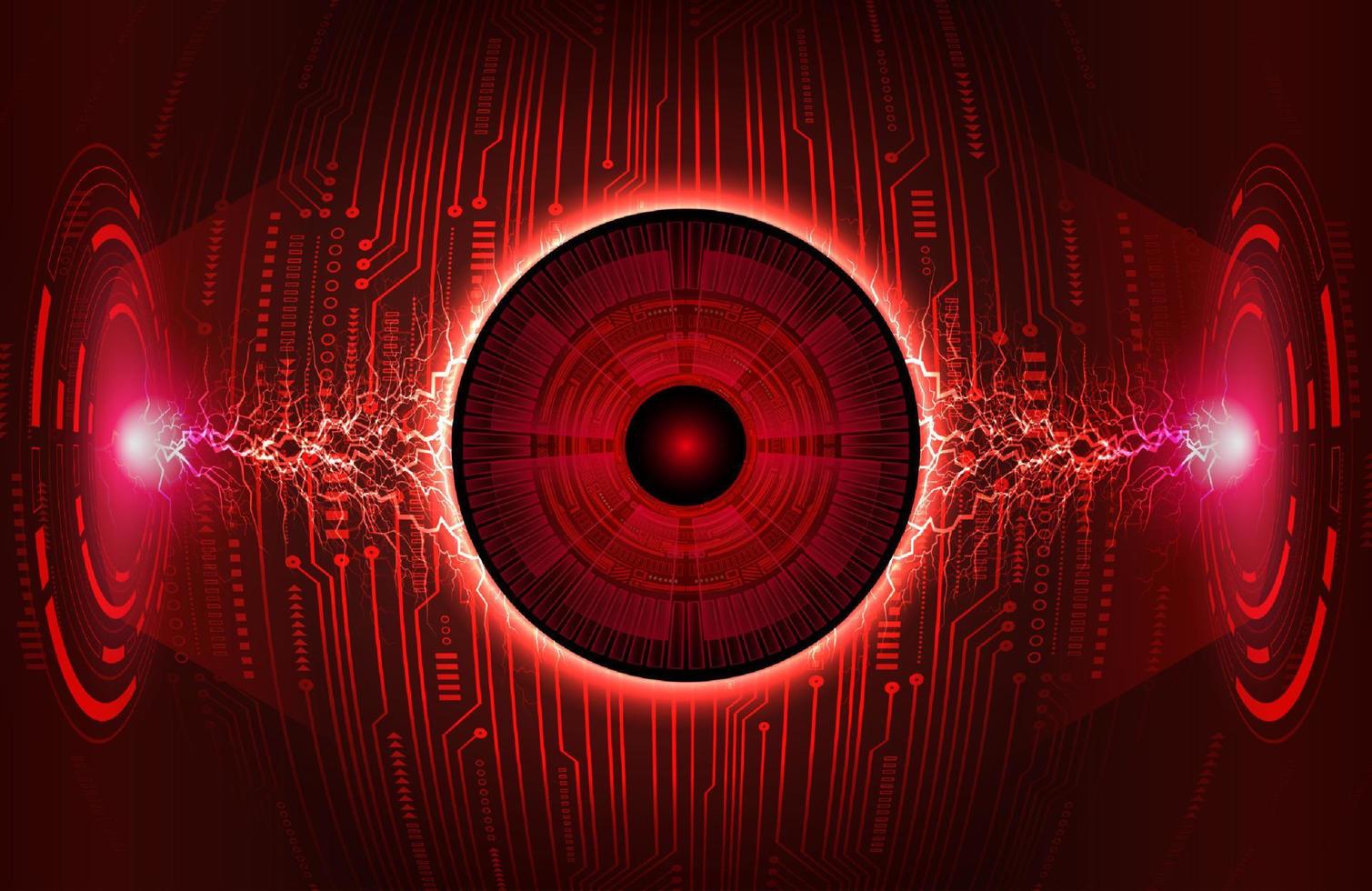 Modern Eye Holograph on Technology Background vector