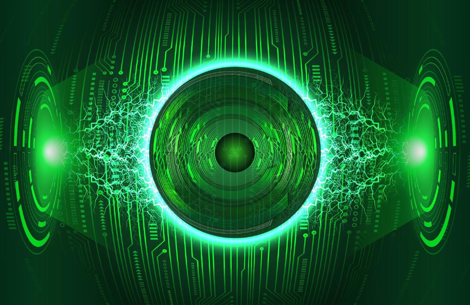 Modern Eye Holograph on Technology Background vector