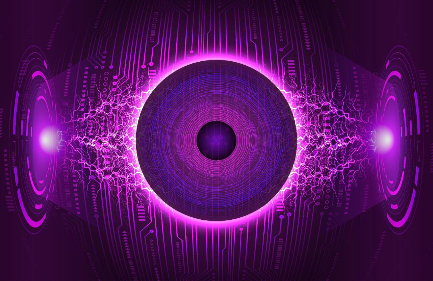 Modern Eye Holograph on Technology Background vector