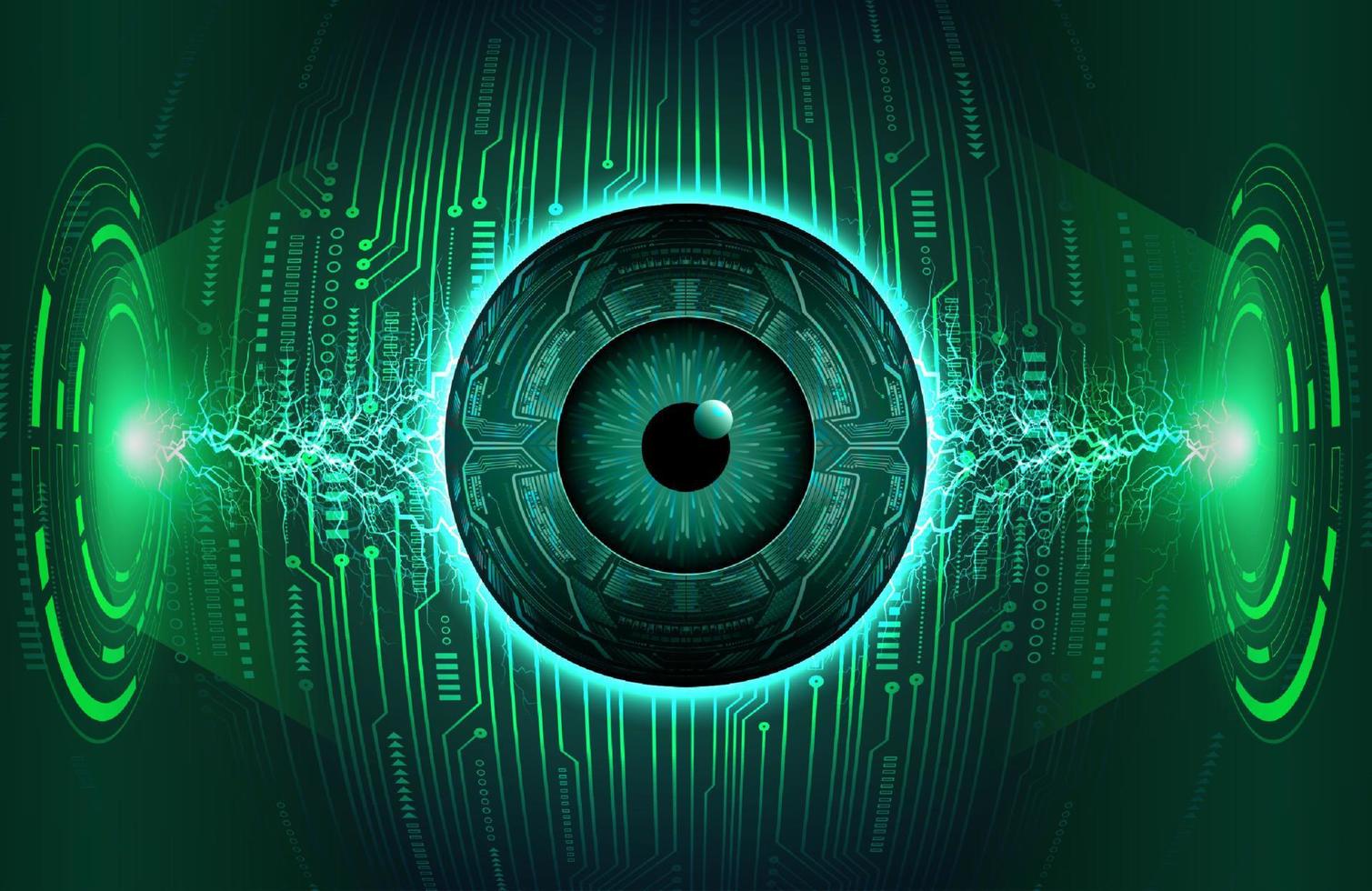 Modern Eye Holograph on Technology Background vector