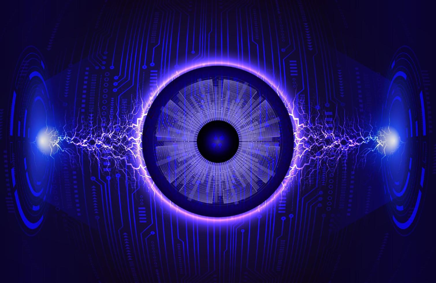 Modern Eye Holograph on Technology Background vector