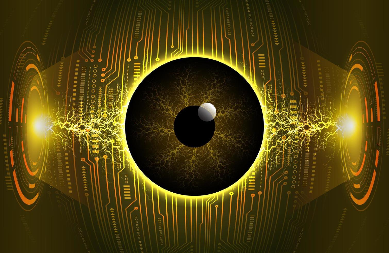 Modern Eye Holograph on Technology Background vector