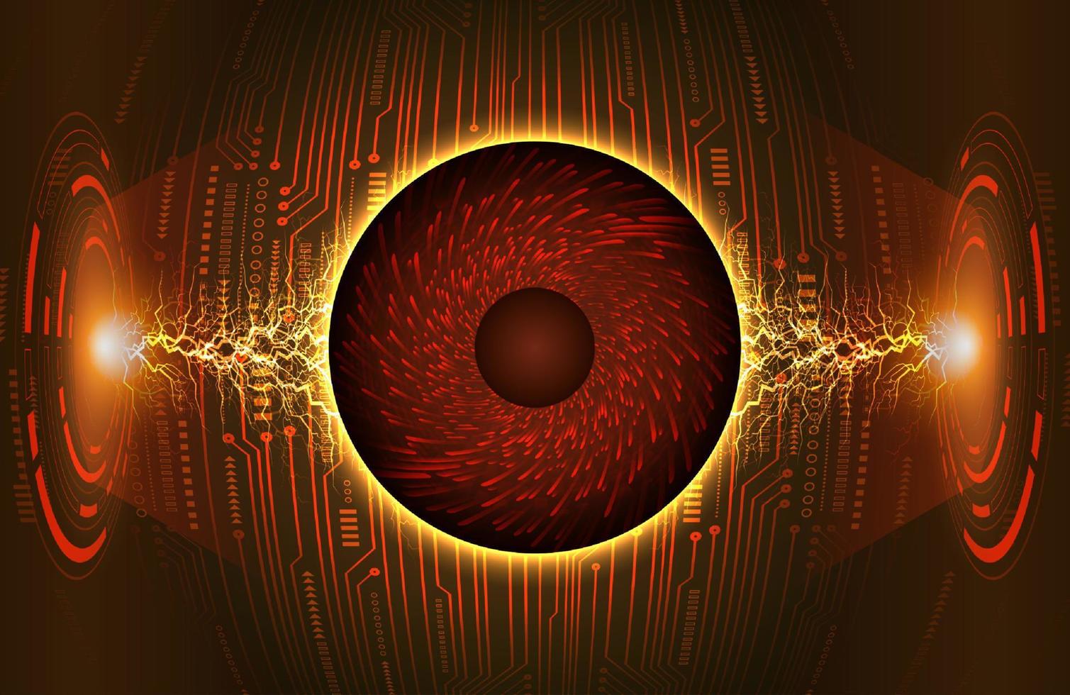 Modern Eye Holograph on Technology Background vector