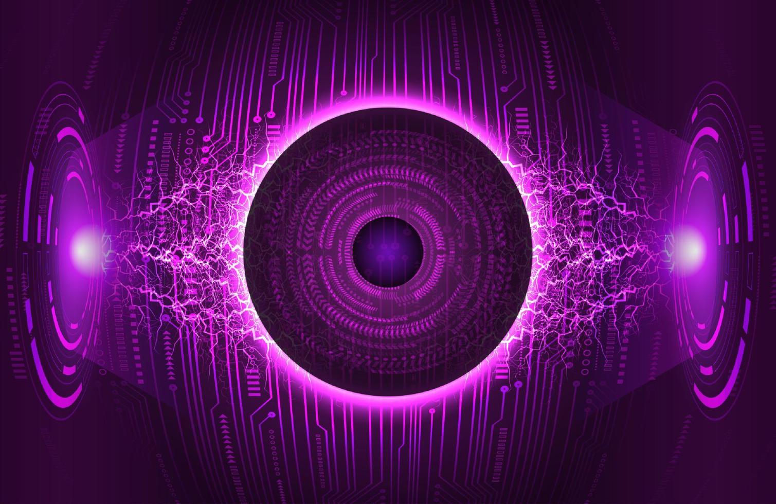 Modern Eye Holograph on Technology Background vector