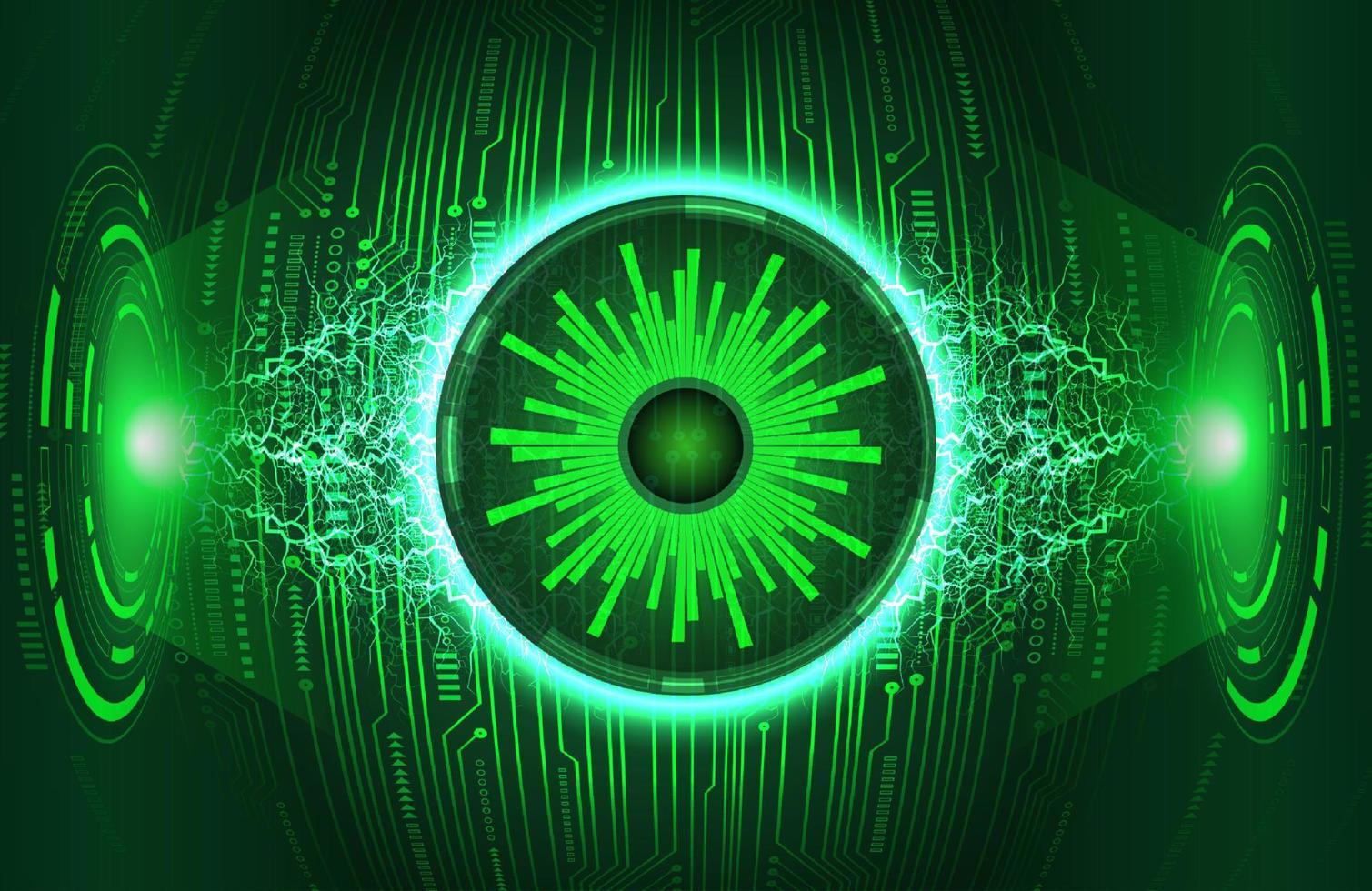 Modern Eye Holograph on Technology Background vector